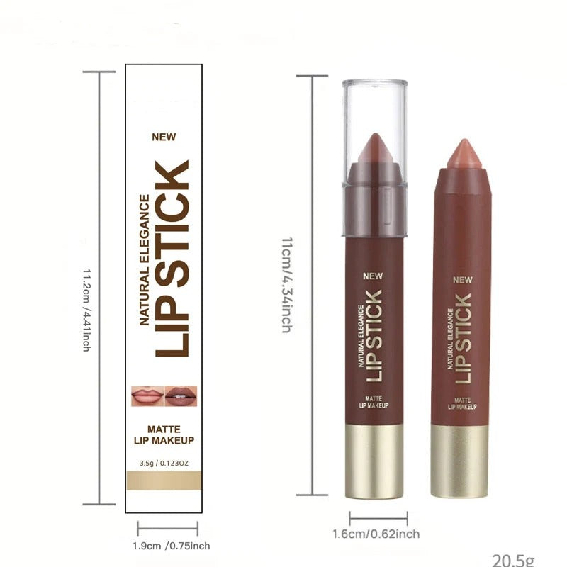 💄 Long-Lasting Matte Lip Crayon for Women | 2-in-1 Liner & Lipstick | Hydrating & Non-Drying | Precision Triangular Tip✨