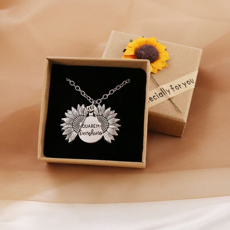 🌻🌞"You Are My Sunshine" Sunflower Necklace With Gift Box🌻