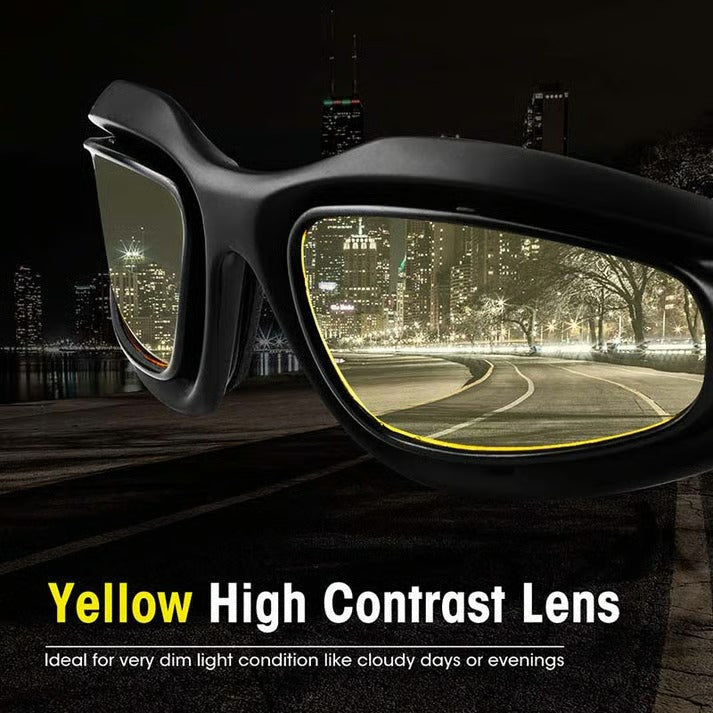 Polarized Motorcycle Sunglasses (4 in 1 Combo Set)