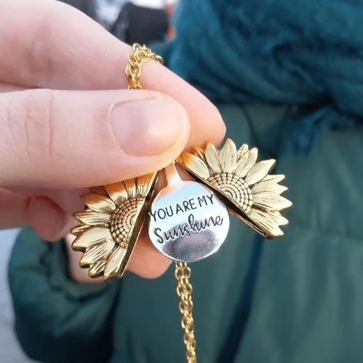 🌻🌞"You Are My Sunshine" Sunflower Necklace With Gift Box🌻