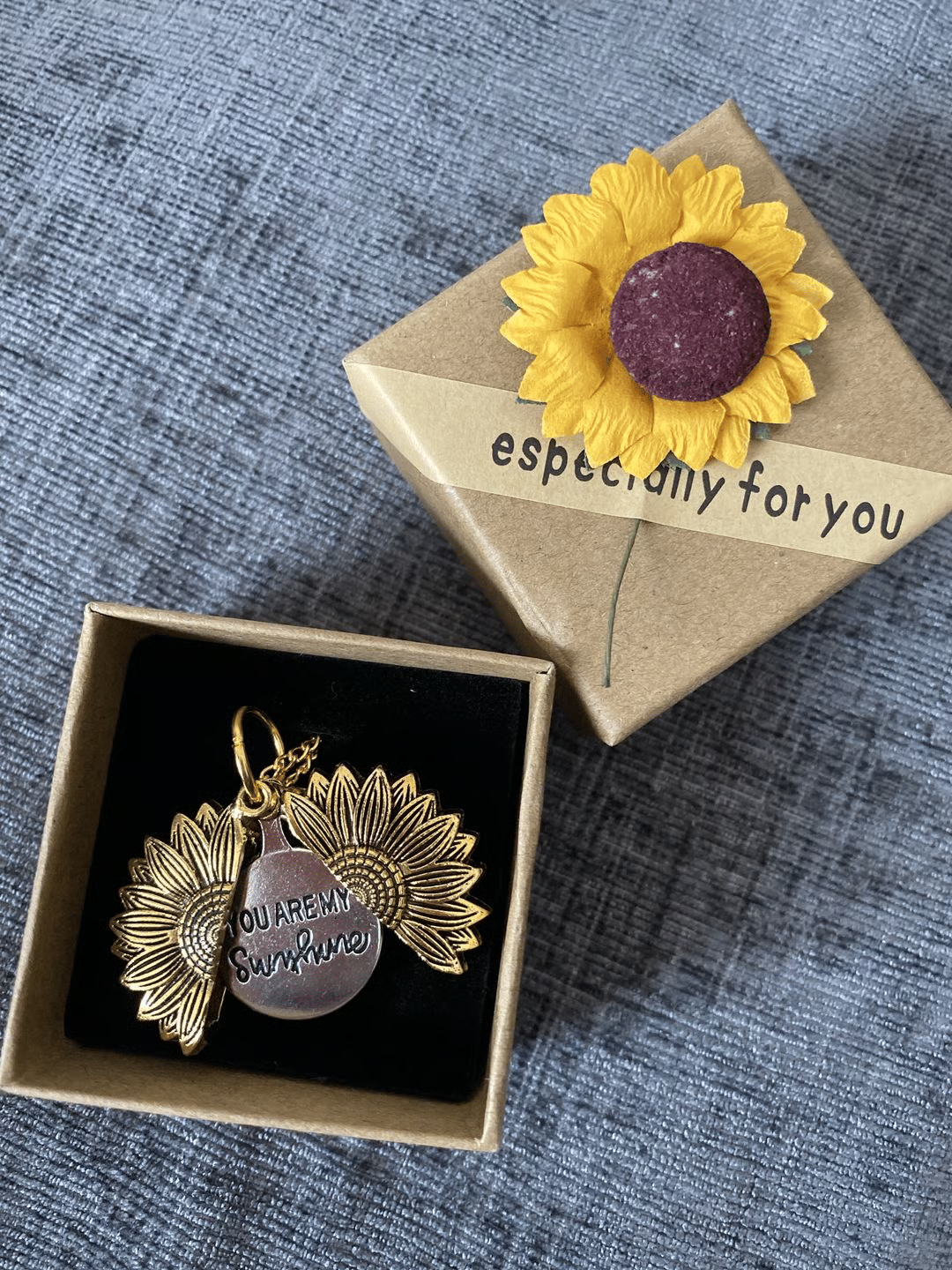🌻🌞"You Are My Sunshine" Sunflower Necklace With Gift Box🌻