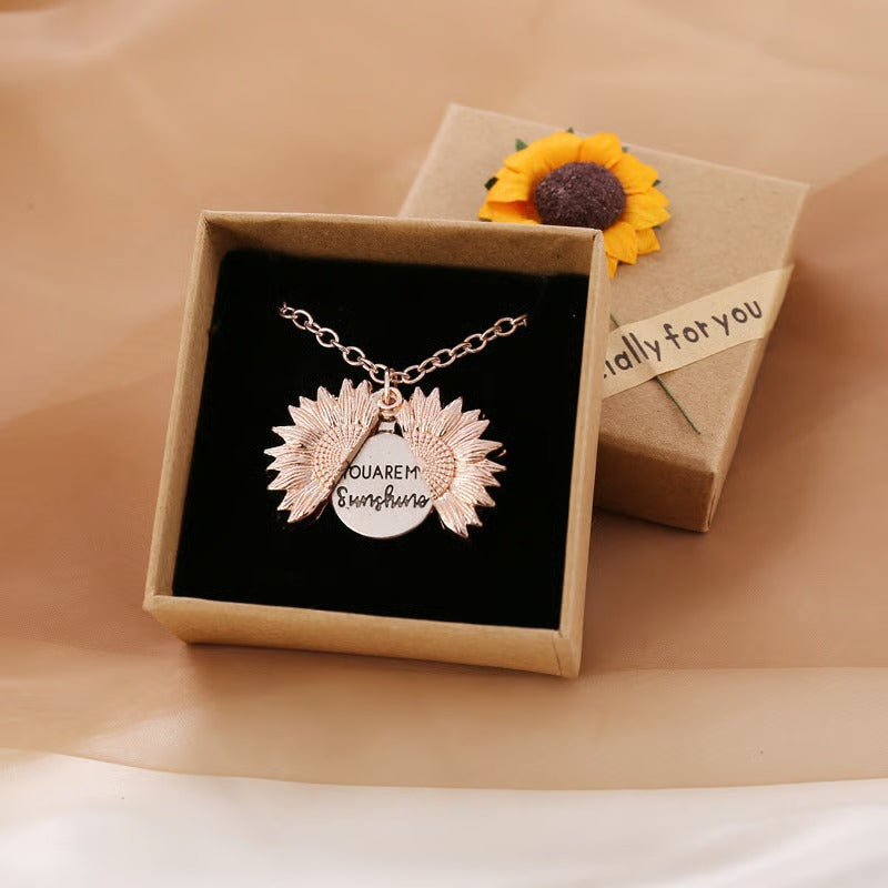 🌻🌞"You Are My Sunshine" Sunflower Necklace With Gift Box🌻