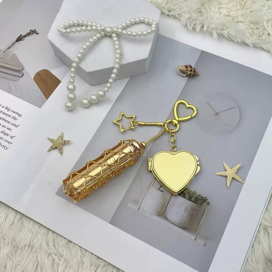 Lipstick Holder Charm Keychain