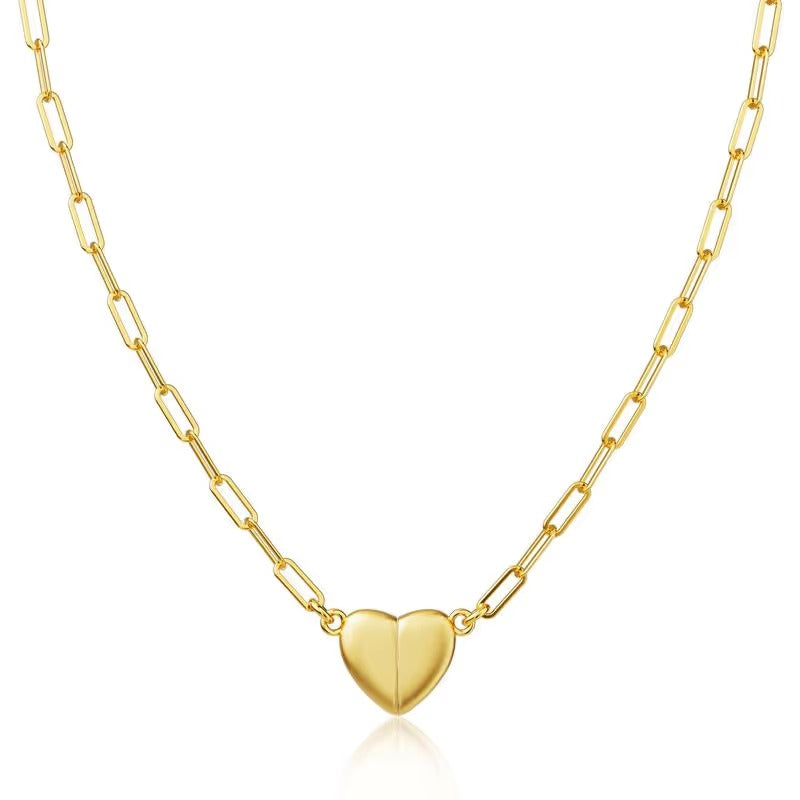 🔥🌹✨ Stainless steel Heart Shape Pendant Magnetic Necklace