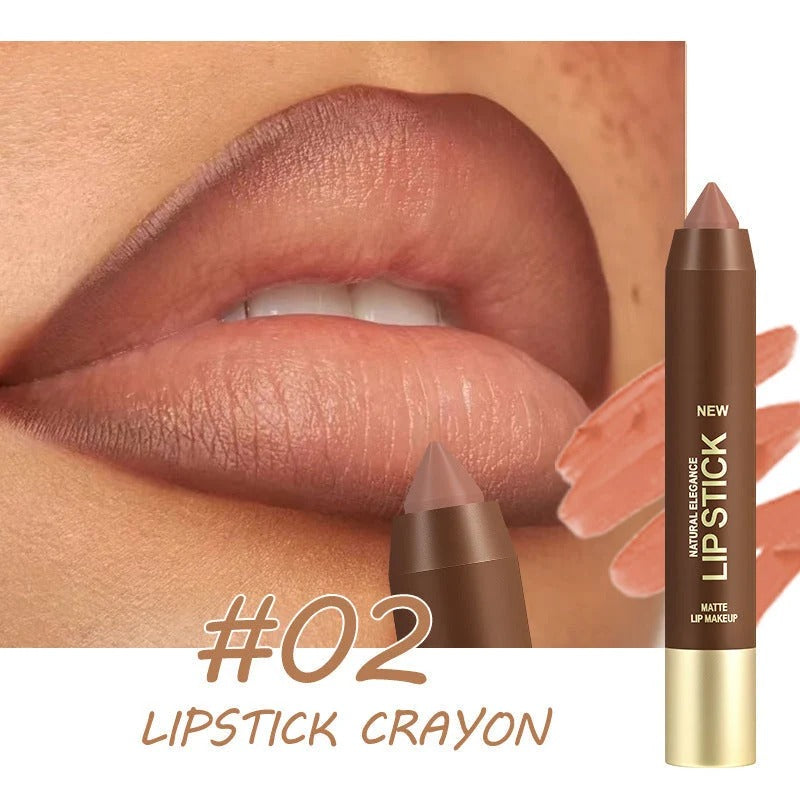 💄 Long-Lasting Matte Lip Crayon for Women | 2-in-1 Liner & Lipstick | Hydrating & Non-Drying | Precision Triangular Tip✨
