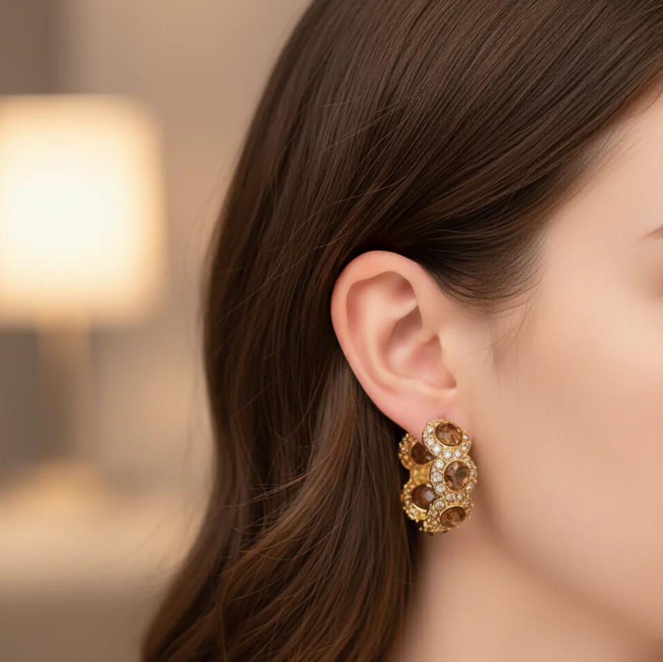 Fashion Trendy Golden Earrings