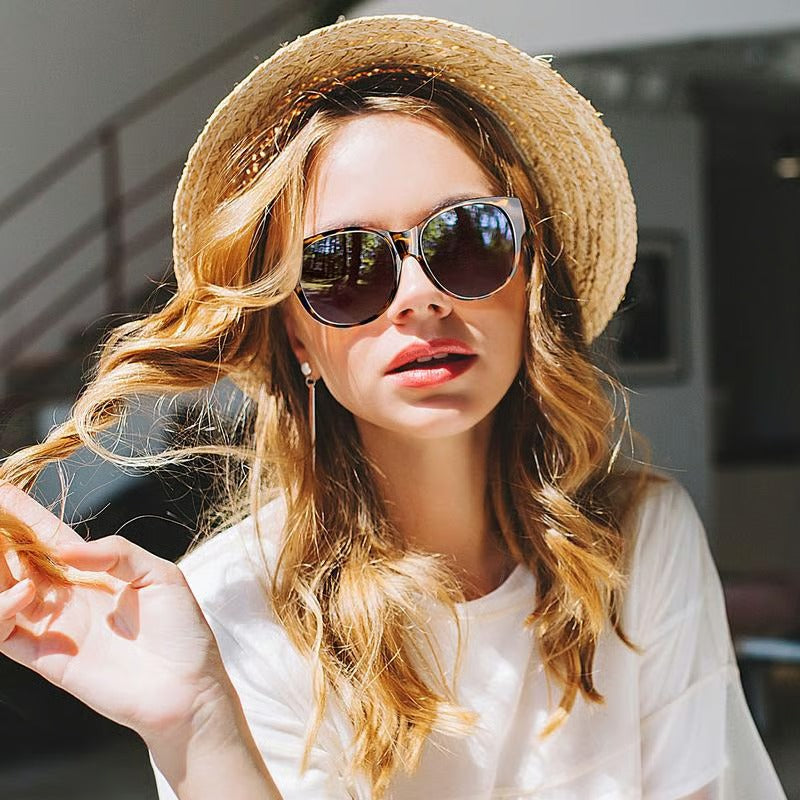 Polarized UV400 Protection Trendy Round Cat-eye Sunglasses 🕶️