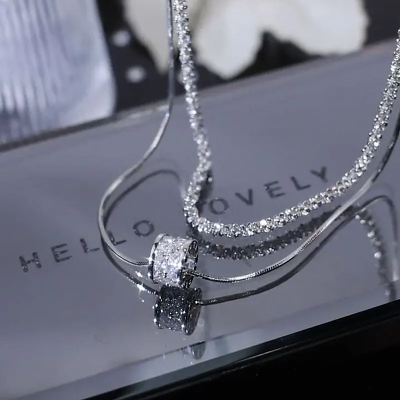 Niche light luxury double-layered necklace
