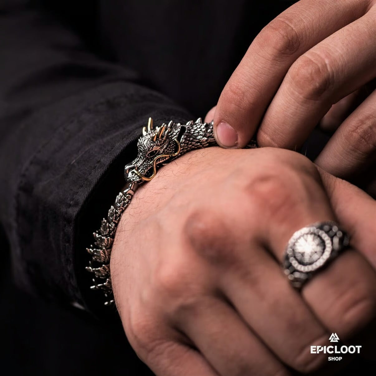 Handmade Golden Horn Dragon Bracelet