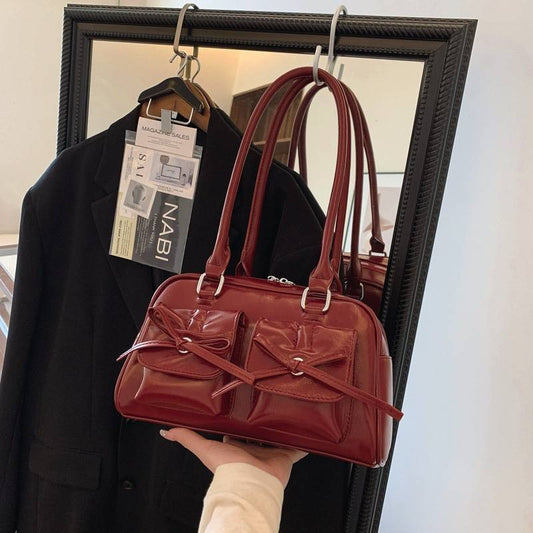 High-value ballet-style bow crossbody bag