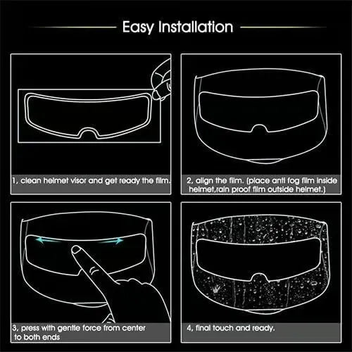 Anti fog & Rain helmet film