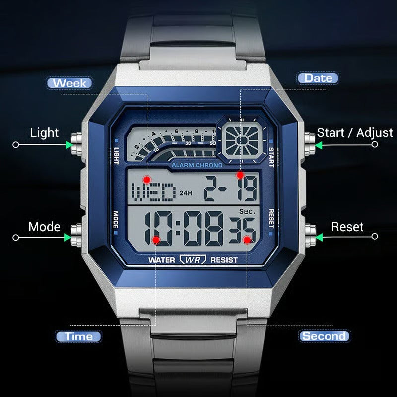 Iconic Square Digital Quartz Watch