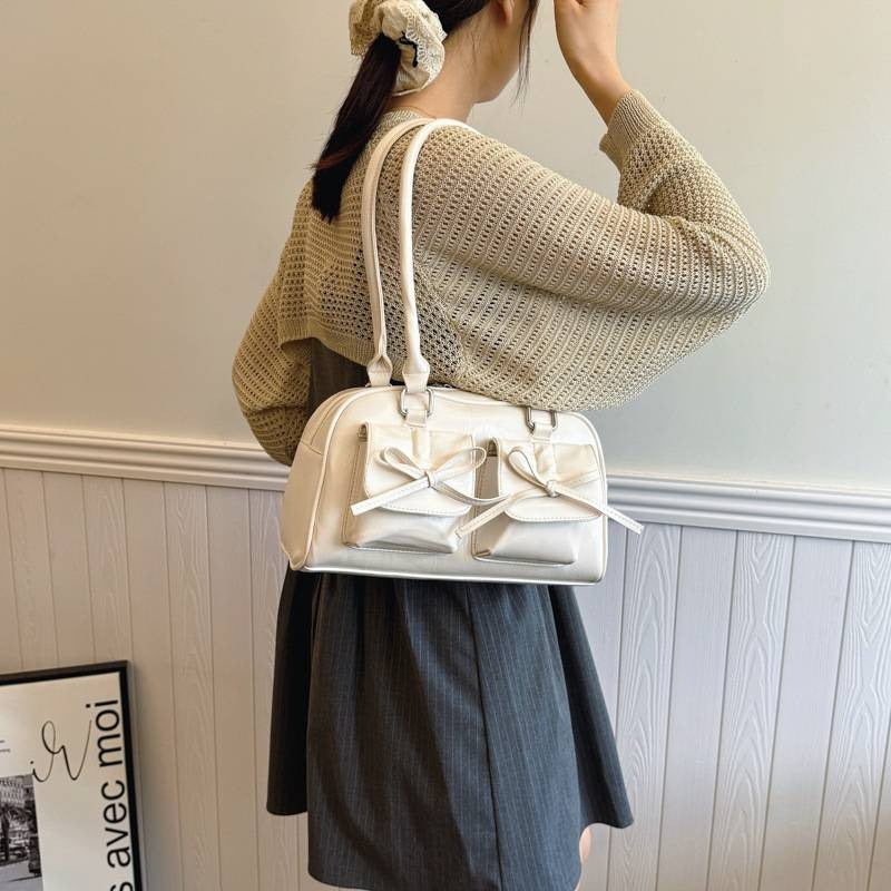 High-value ballet-style bow crossbody bag