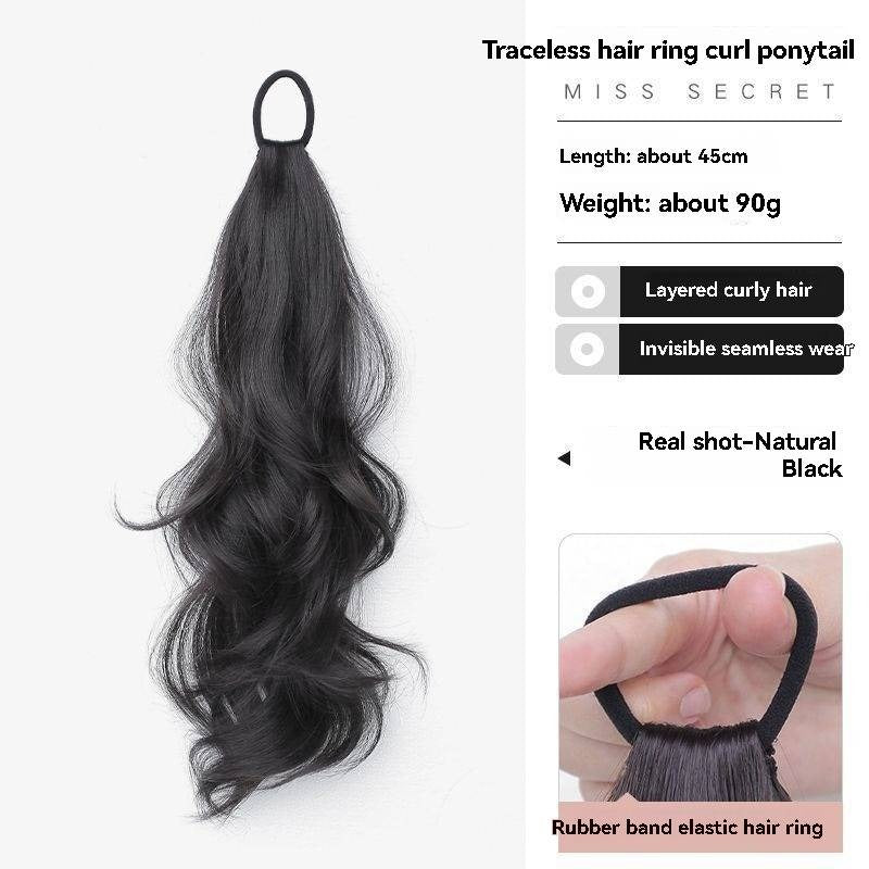 Korean curl ponytail