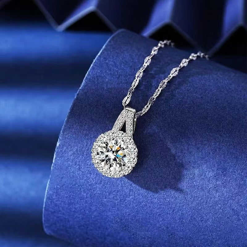 🔥S925 Sterling Silver zircon Sunflower Pendant Necklace🔥
