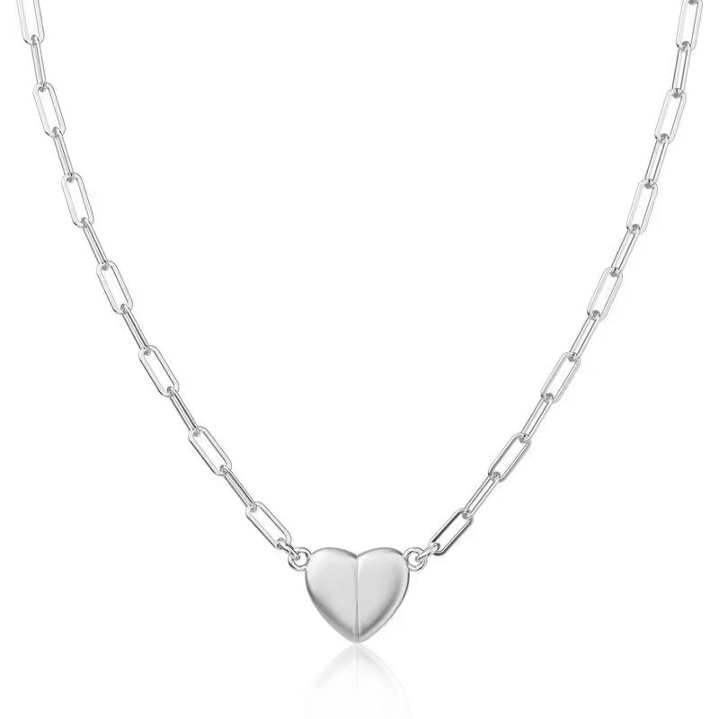 🔥🌹✨ Stainless steel Heart Shape Pendant Magnetic Necklace