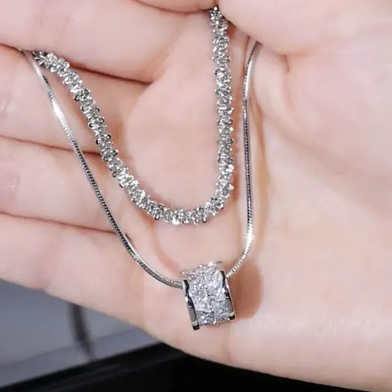Niche light luxury double-layered necklace