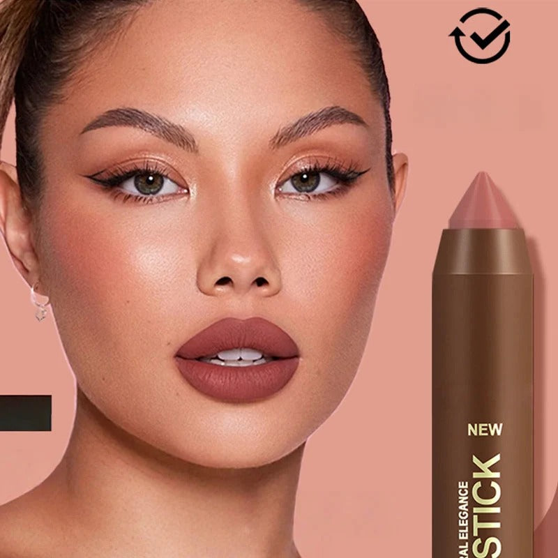 💄 Long-Lasting Matte Lip Crayon for Women | 2-in-1 Liner & Lipstick | Hydrating & Non-Drying | Precision Triangular Tip✨
