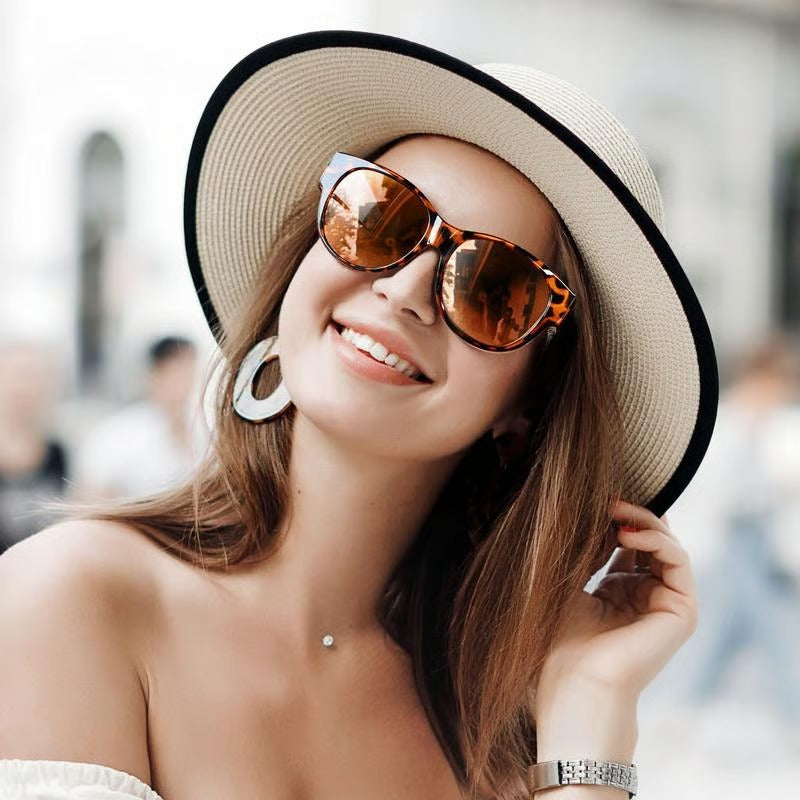 Polarized UV400 Protection Trendy Round Cat-eye Sunglasses 🕶️