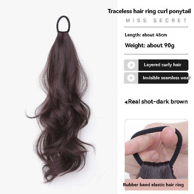 Korean curl ponytail