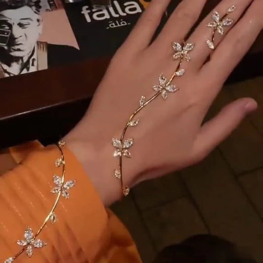 Butterfly Floral Hand Chain