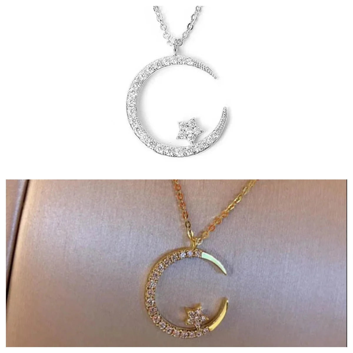 💕Buy 1 get 1 free💕Moon star necklace🌙 With gift box
