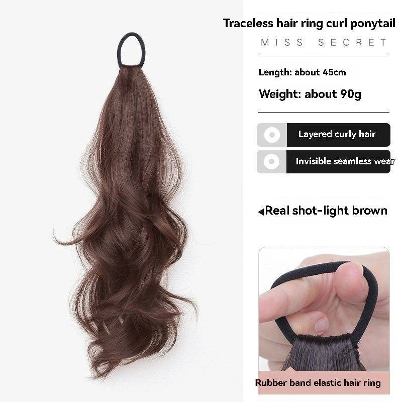 Korean curl ponytail