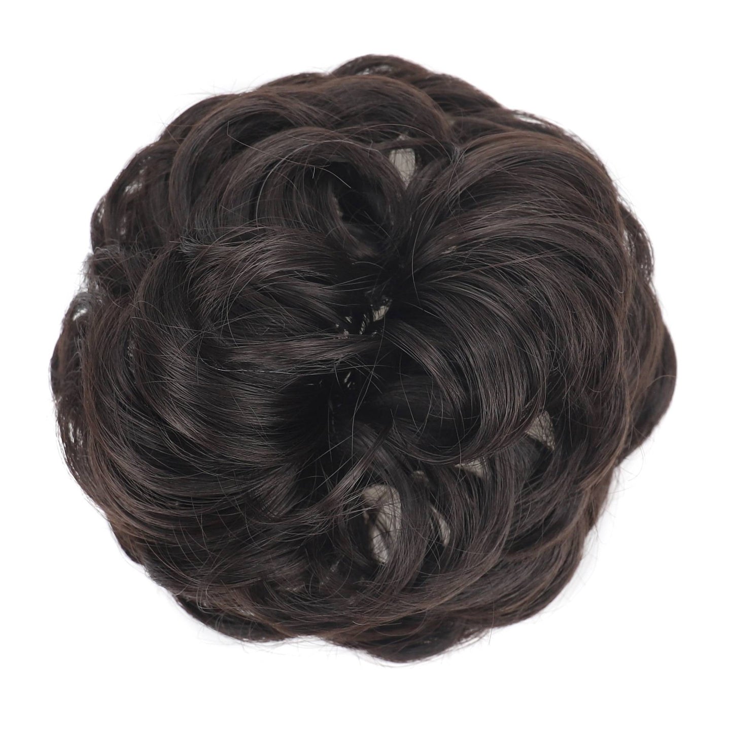 Voluminous synthetic wig with adjustable clip
